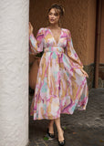 Anniston Maxi Dress - Pink Swirl
