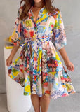 Limoncello stamp print design dress