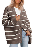 Causal Striped Soft Loose Coat