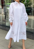 Elegant Summer White Lace Dress