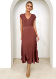 Zevah Knit Midi Dress - Rosewood