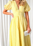 Dunning Midi Dress - Lemon