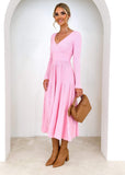 Alise Knit Midi Dress - Pink