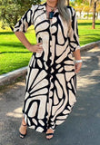 Elegant Striped Casual Dress