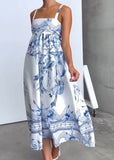 Summer casual blue floral dress