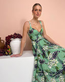 Green floral dress