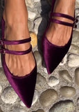 Elegant purple silk loafer