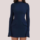 Elegant slim fit long sleeve dress