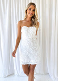 Alejandra Strapless Dress - White