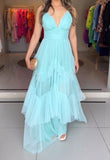 Light Blue Elegant Tulle Dress