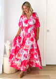 Caprani Maxi Dress - Pink Viola