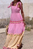 Sling Pink Boho Dress