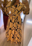 Ice Crack Print Dress