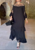 Black elegant loose dress