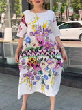 Tulle White Print  Floral Dress