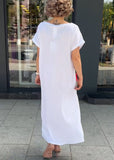 2024 new design white printed dress