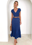 Zevah Knit Midi Dress - Blue