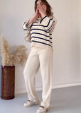 Striped soft casual old money style suit