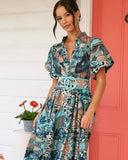 LUISA MAXI DRESS - AQUA