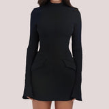 Elegant slim fit long sleeve dress