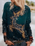 Christmas top glitter deer