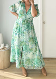 Tiffanie Midi Dress - Mint Floral