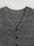 Early Autumn Knitted Vest Gray