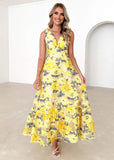 Lusion Maxi Dress - Yellow Jacquard