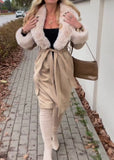 Casual Elegant Street Khaki Coat