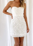 Alejandra Strapless Dress - White