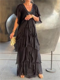 Last Day Promotion?Elegant V-neck Maxi Dress