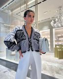 Shiny Sequined Warm Knitted Jacket