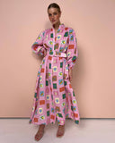 Pink mosaic square dress