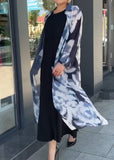 Elegant Printed Chiffon Outerwear