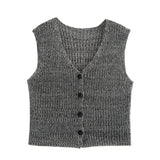 Early Autumn Knitted Vest Gray