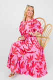 PREPPY PALM MAXI, CHERRY