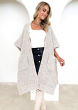 Sharna Sleeveless Cardi - Oatmeal