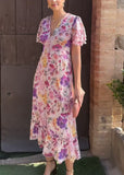 2024 Summer V Neck Floral Dress