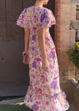 2024 Summer V Neck Floral Dress