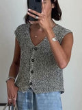 Early Autumn Knitted Vest Gray