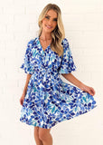 Tyrros Dress - Blue Leaf