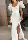 Elegant white party dress