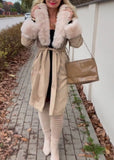 Casual Elegant Street Khaki Coat