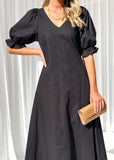 Sereya Midi Dress - Black