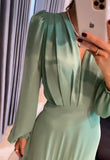 Elegant Dress Solid Green