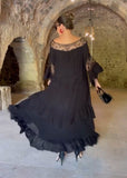 Black elegant loose dress