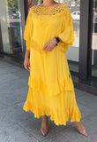 Summer Lace Dress Yellow