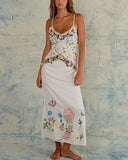 Romantic French Embroidery Camisole Maxi Dress