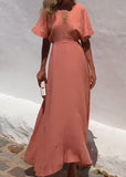 Elegant resort dress pink