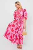 PREPPY PALM MAXI, CHERRY